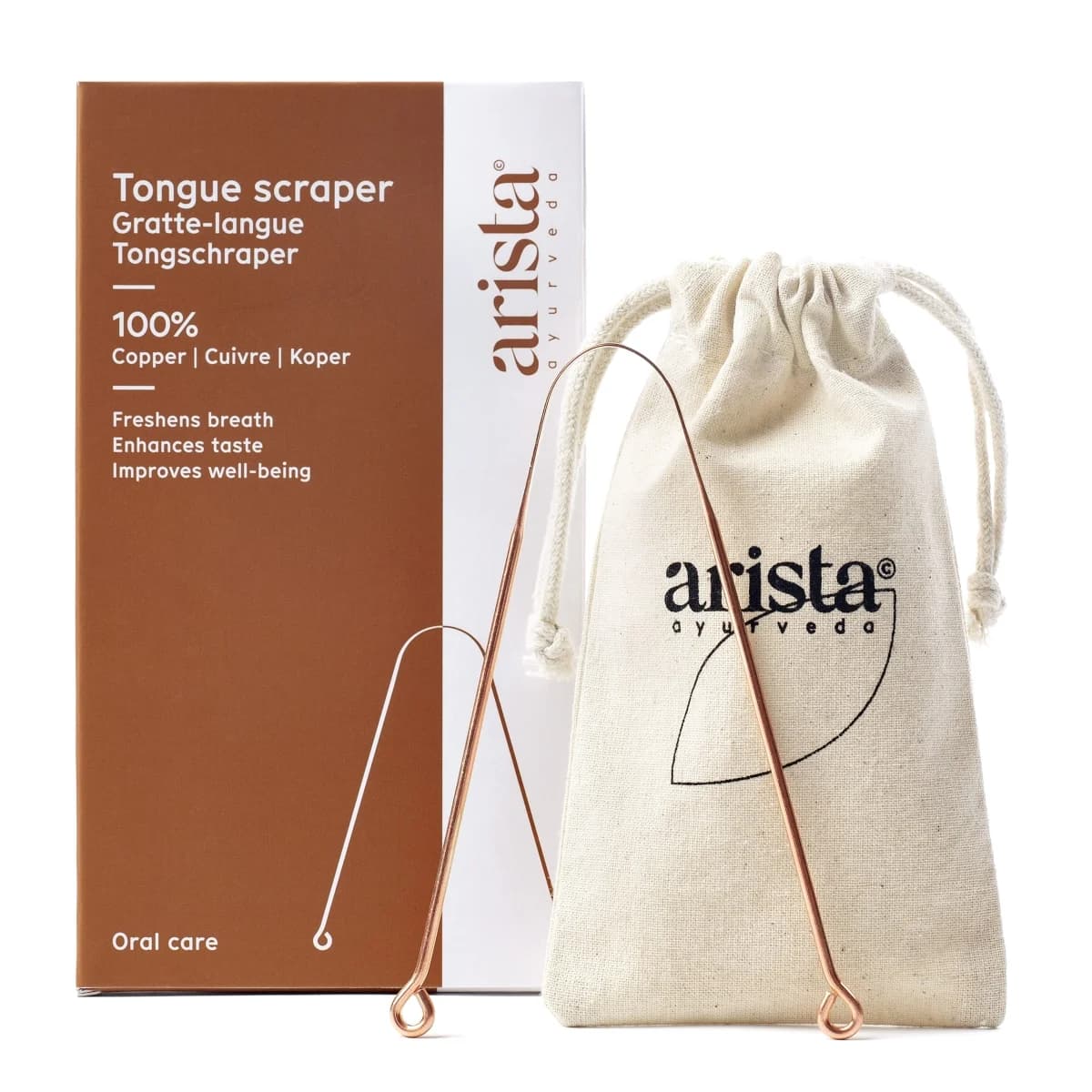 Arista Ayurveda | Pastrues për gjuhën 100% bakër